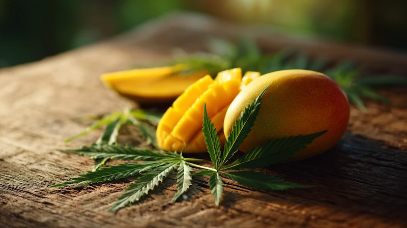 Cannoria broad spectrum CBD oil rich in myrcene terpene offering possible calming effect